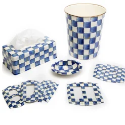 Sale MacKenzie-Childs Royal Check Enamel Standard Tissue Box Cover