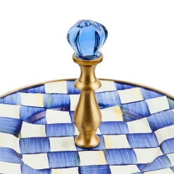 Sale MacKenzie-Childs Royal Check Enamel Two Tier Sweet Stand
