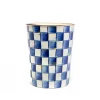 Online MacKenzie-Childs Royal Check Enamel Waste Bin