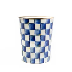 Online MacKenzie-Childs Royal Check Enamel Waste Bin