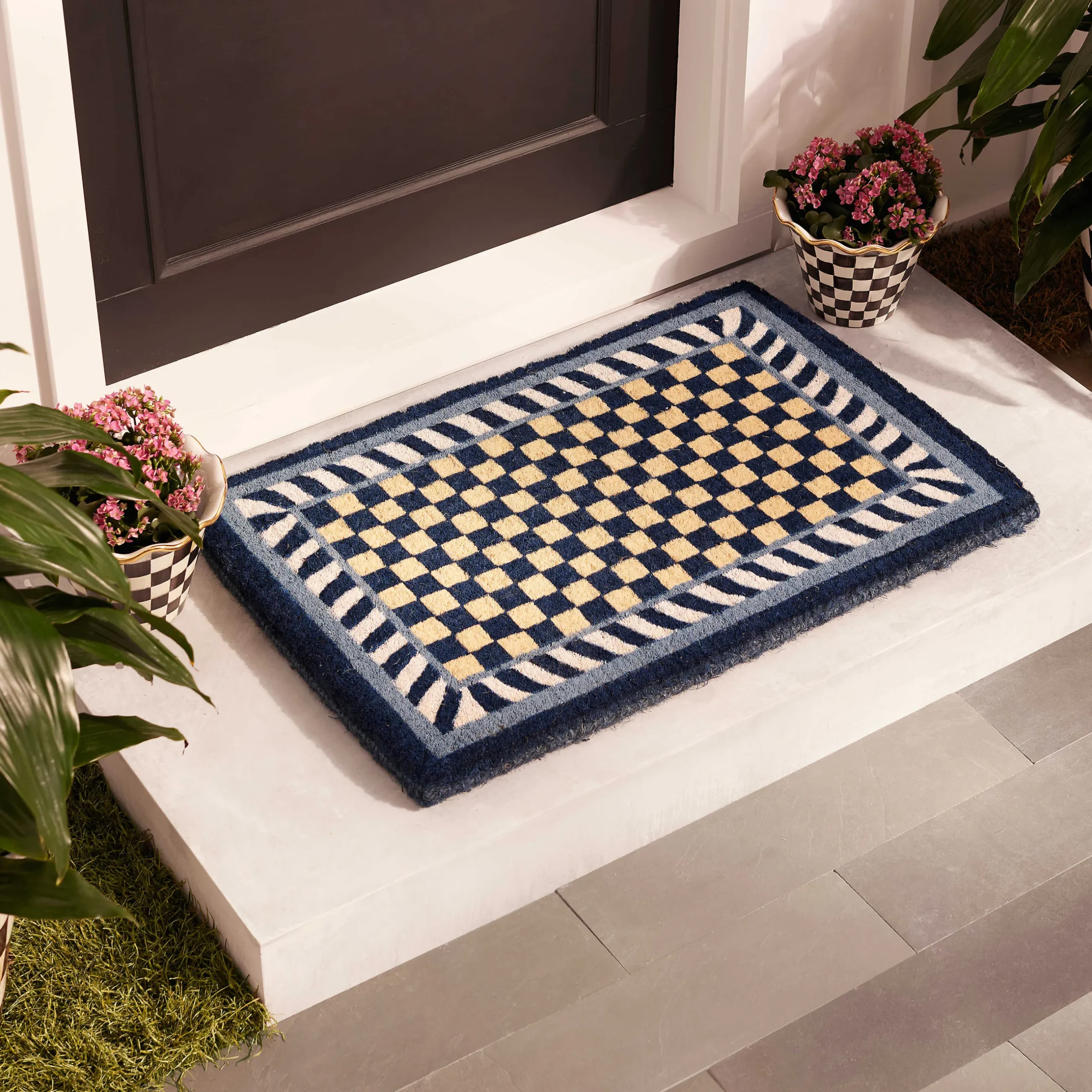Outlet MacKenzie-Childs Royal Check Entrance Mat