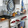 Clearance MacKenzie-Childs Royal Check Farmhouse Wall Clock - Small