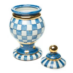 Clearance MacKenzie-Childs Royal Check Globe Canister