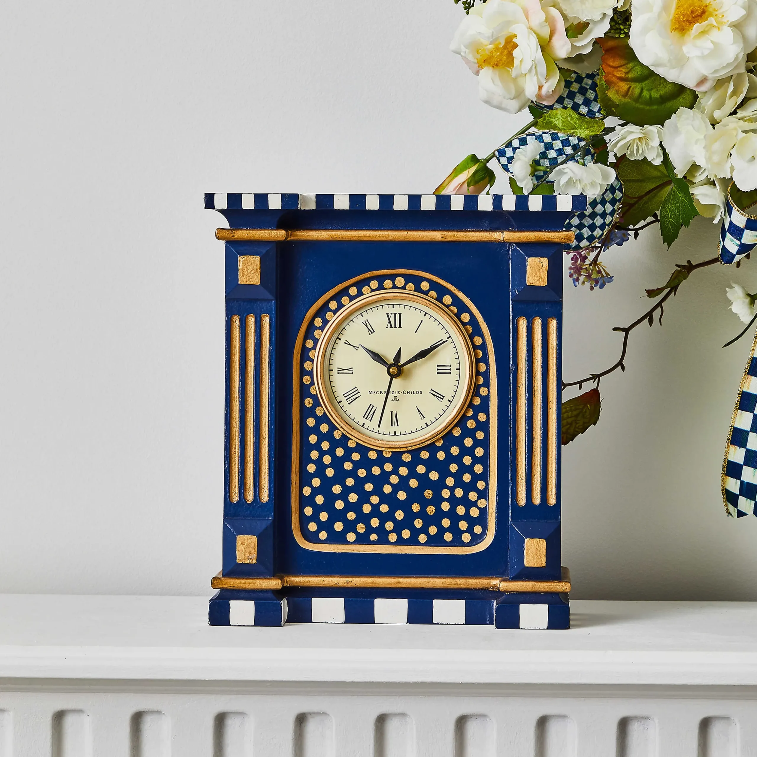 Best MacKenzie-Childs Royal Check Mantel Clock