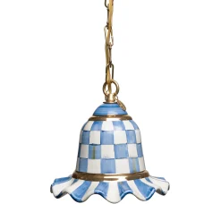 Clearance MacKenzie-Childs Royal Check Pendant Lamp - Small