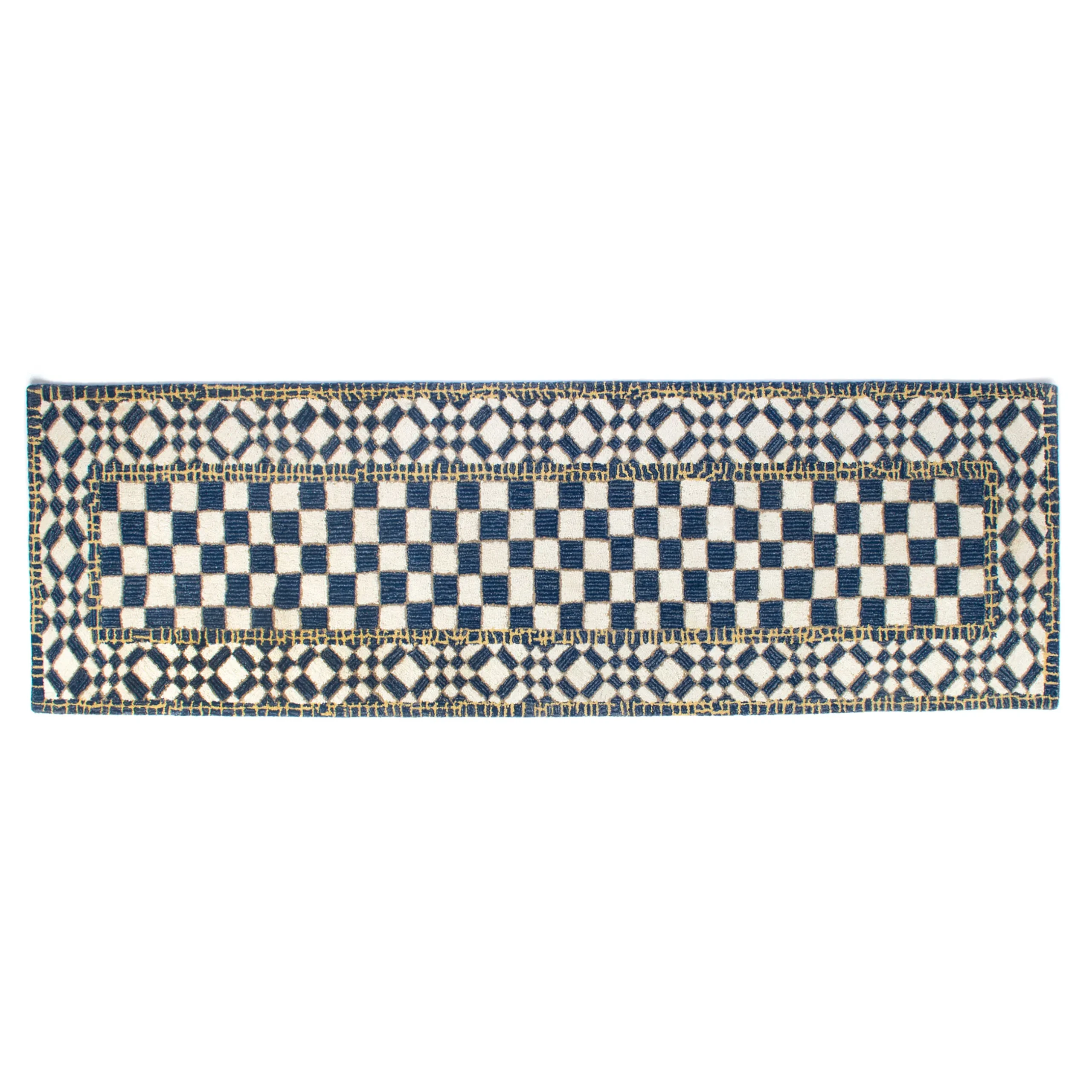 MacKenzie-Childs Royal Check Rug - 2'6" X 8' Runner