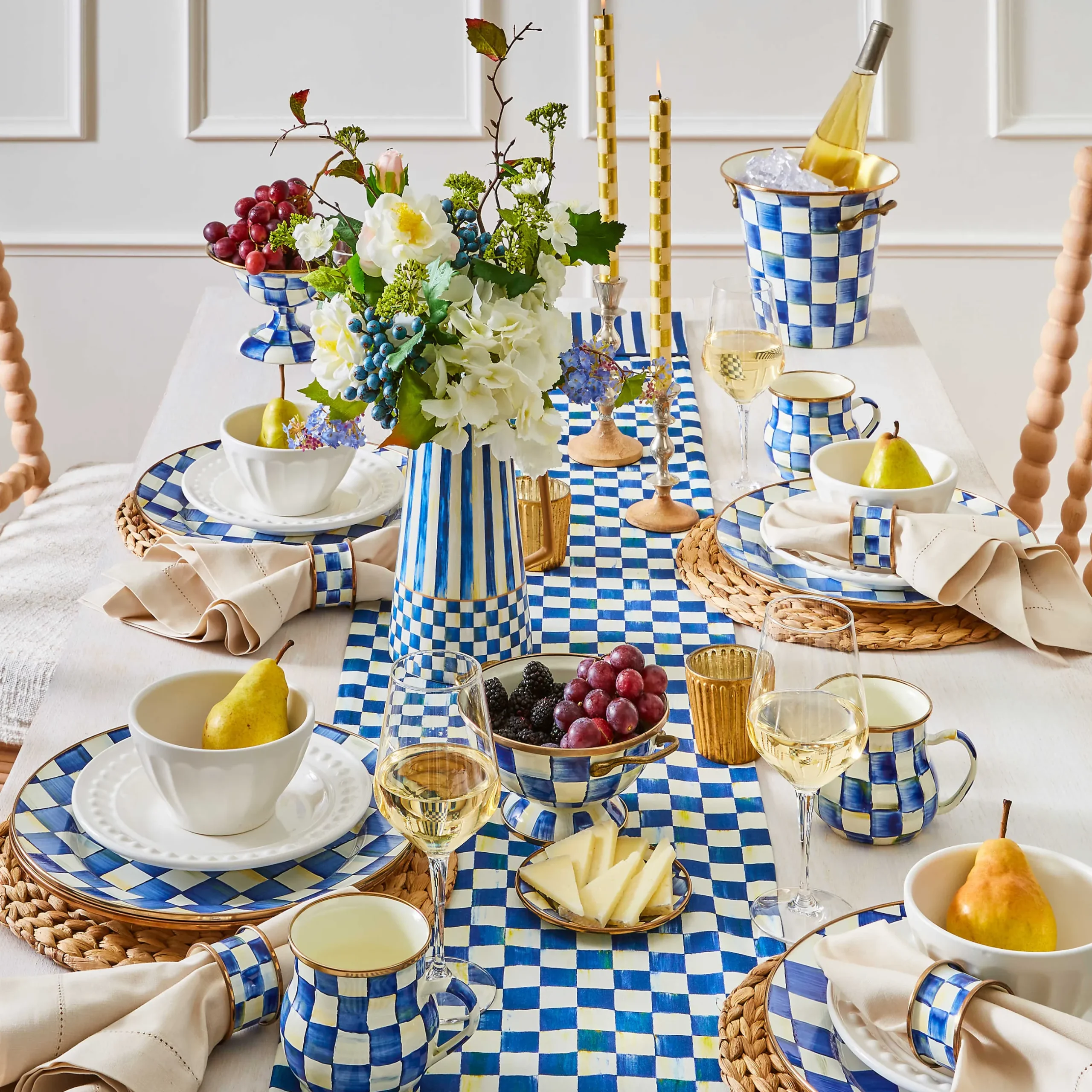 Online MacKenzie-Childs Royal Check Table Runner