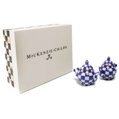 Sale MacKenzie-Childs Royal Check Teapot Salt & Pepper Set