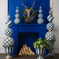 MacKenzie-Childs Royal Check Trophy Topiary