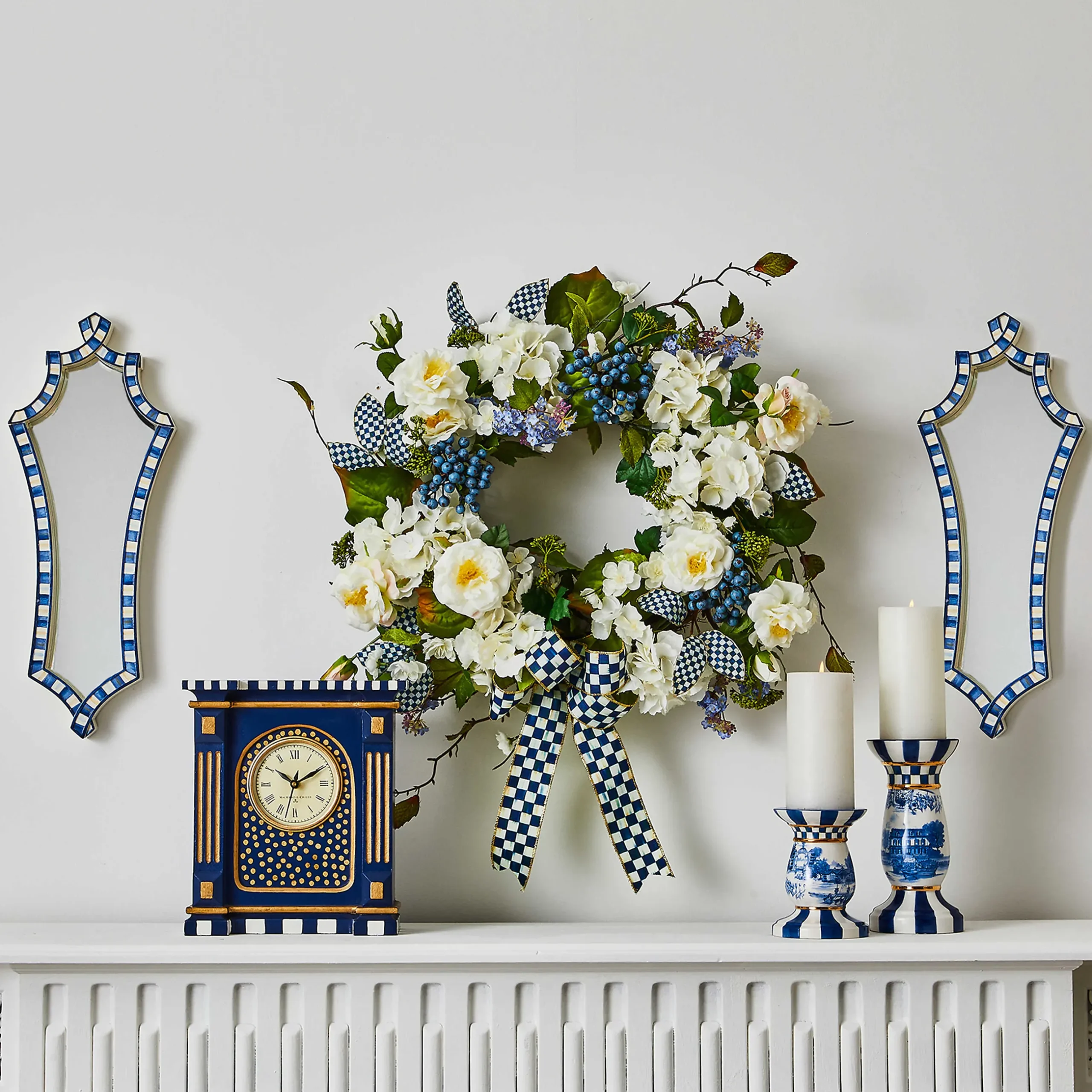 Clearance MacKenzie-Childs Royal Check Wall Mirror