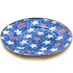 MacKenzie-Childs Royal Star Enamel Salad/Dessert Plate