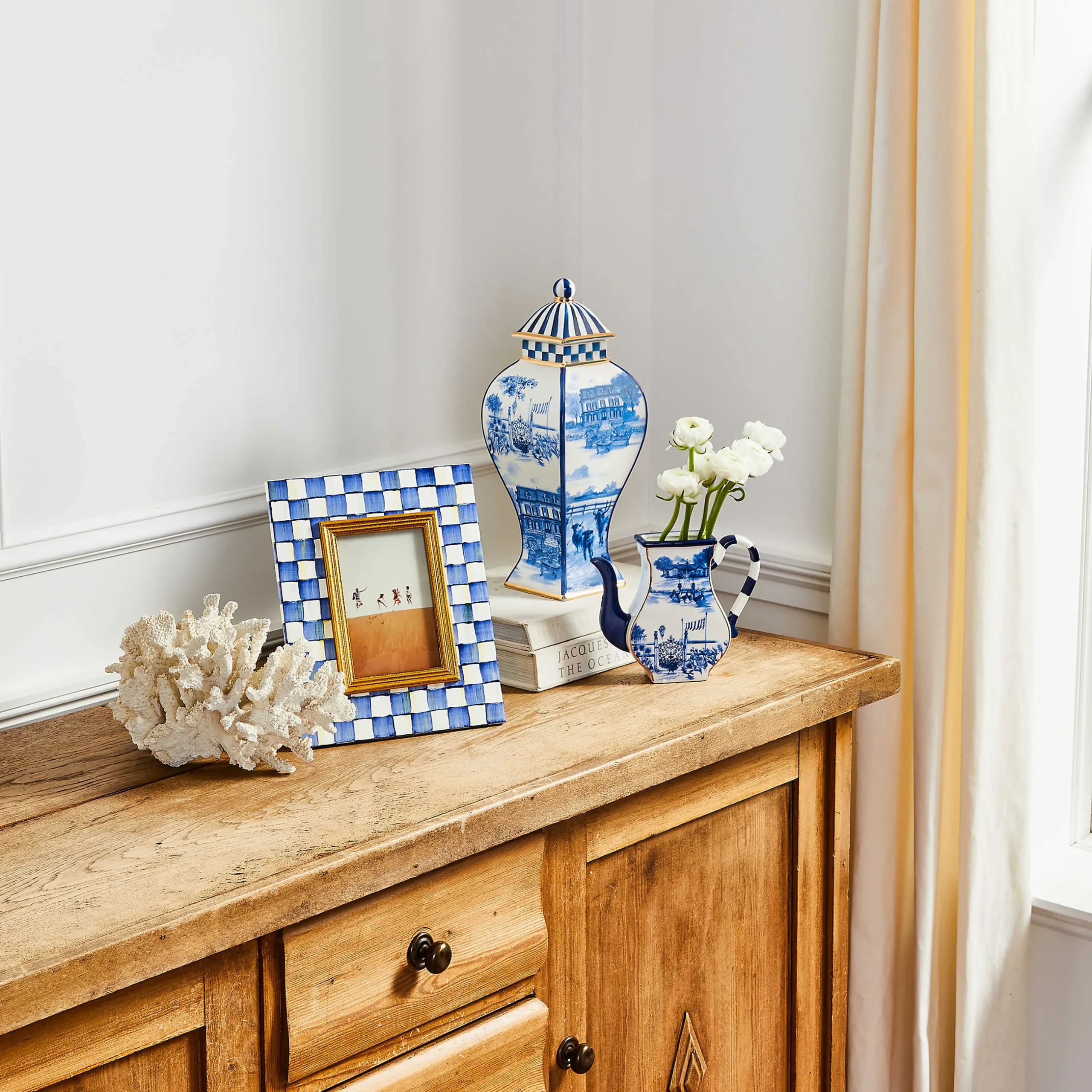 Hot MacKenzie-Childs Royal Toile Ginger Jar - Large