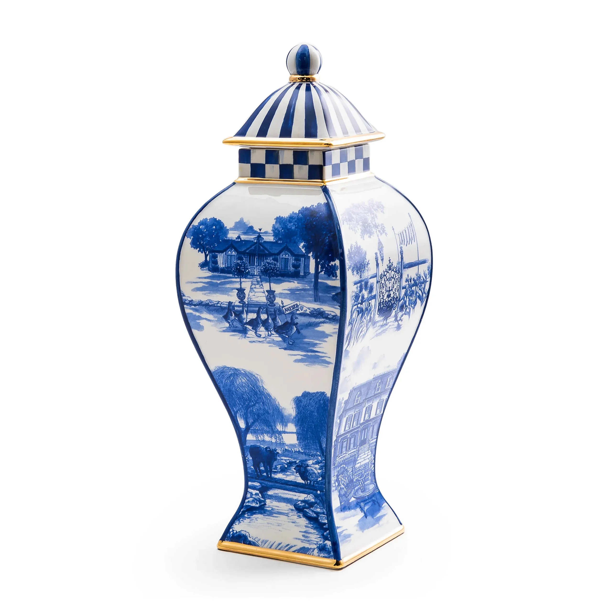 Hot MacKenzie-Childs Royal Toile Ginger Jar - Large