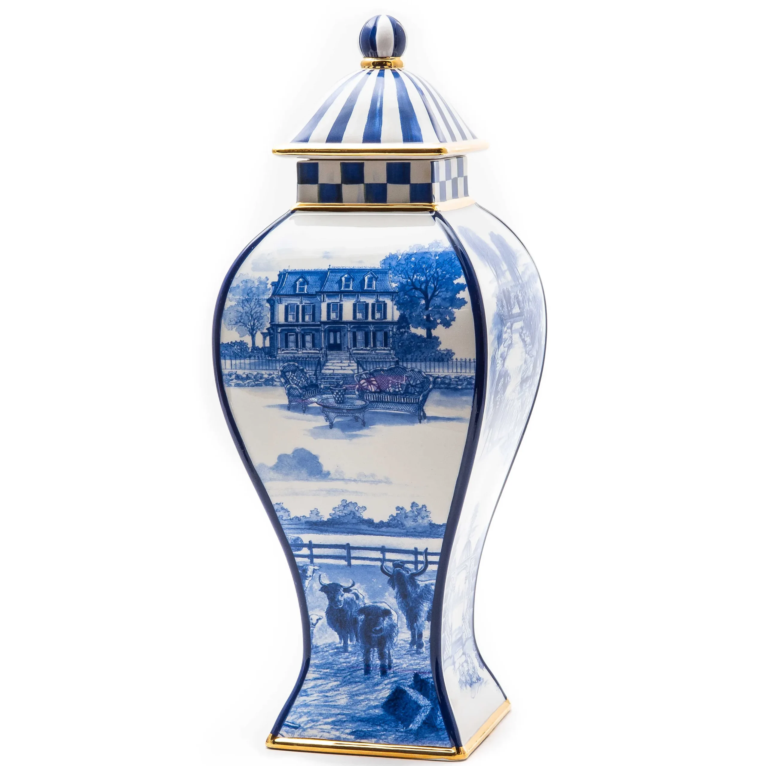 Hot MacKenzie-Childs Royal Toile Ginger Jar - Large