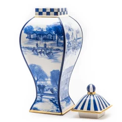 Hot MacKenzie-Childs Royal Toile Ginger Jar - Large