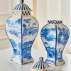 Best MacKenzie-Childs Royal Toile Ginger Jar - Small