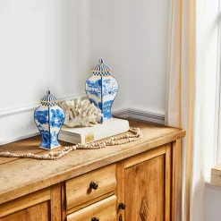 Best MacKenzie-Childs Royal Toile Ginger Jar - Small