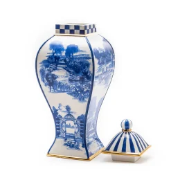 Best MacKenzie-Childs Royal Toile Ginger Jar - Small