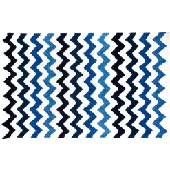 Clearance MacKenzie-Childs Royal Zig Zag Bath Rug - Large