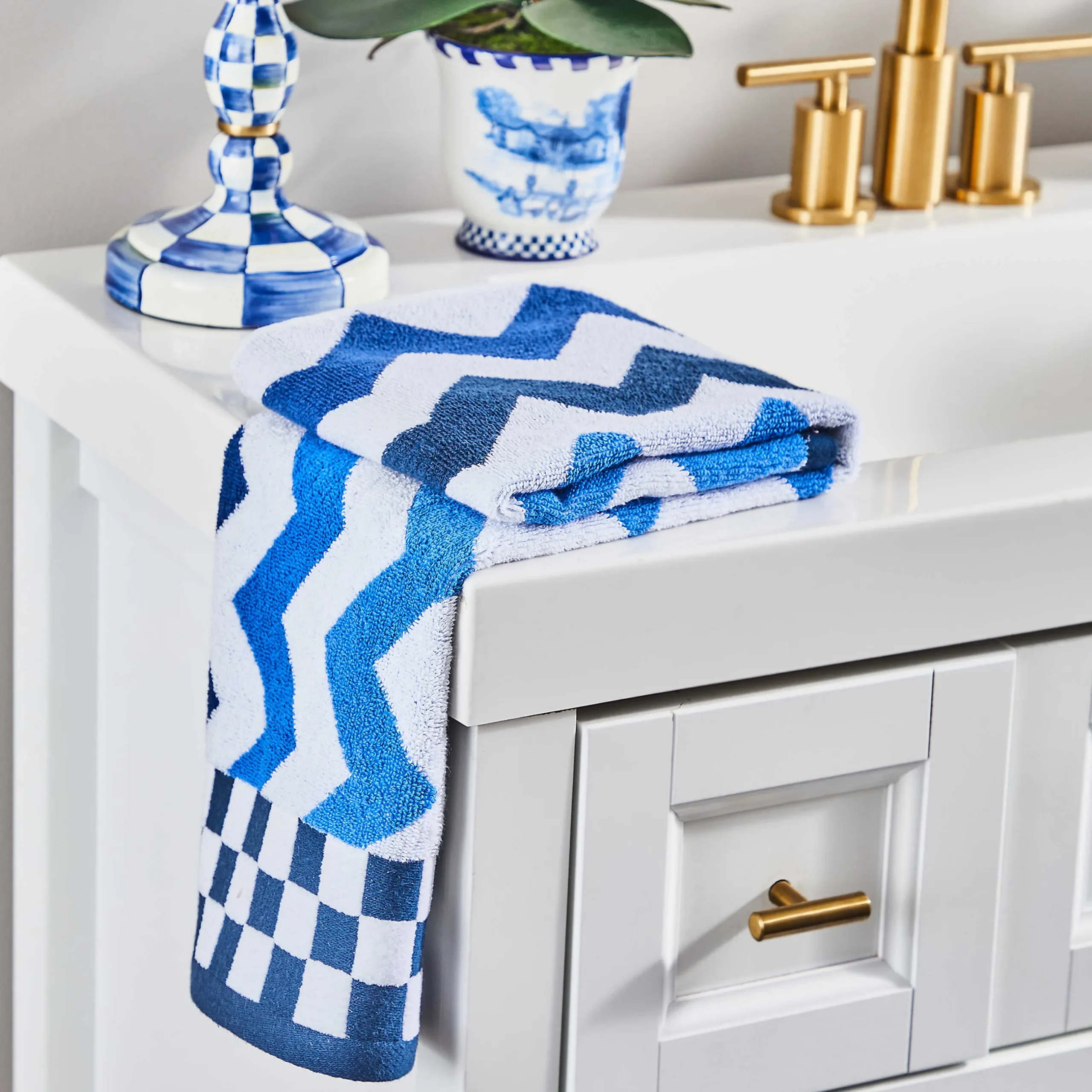 Outlet MacKenzie-Childs Royal Zig Zag Hand Towel