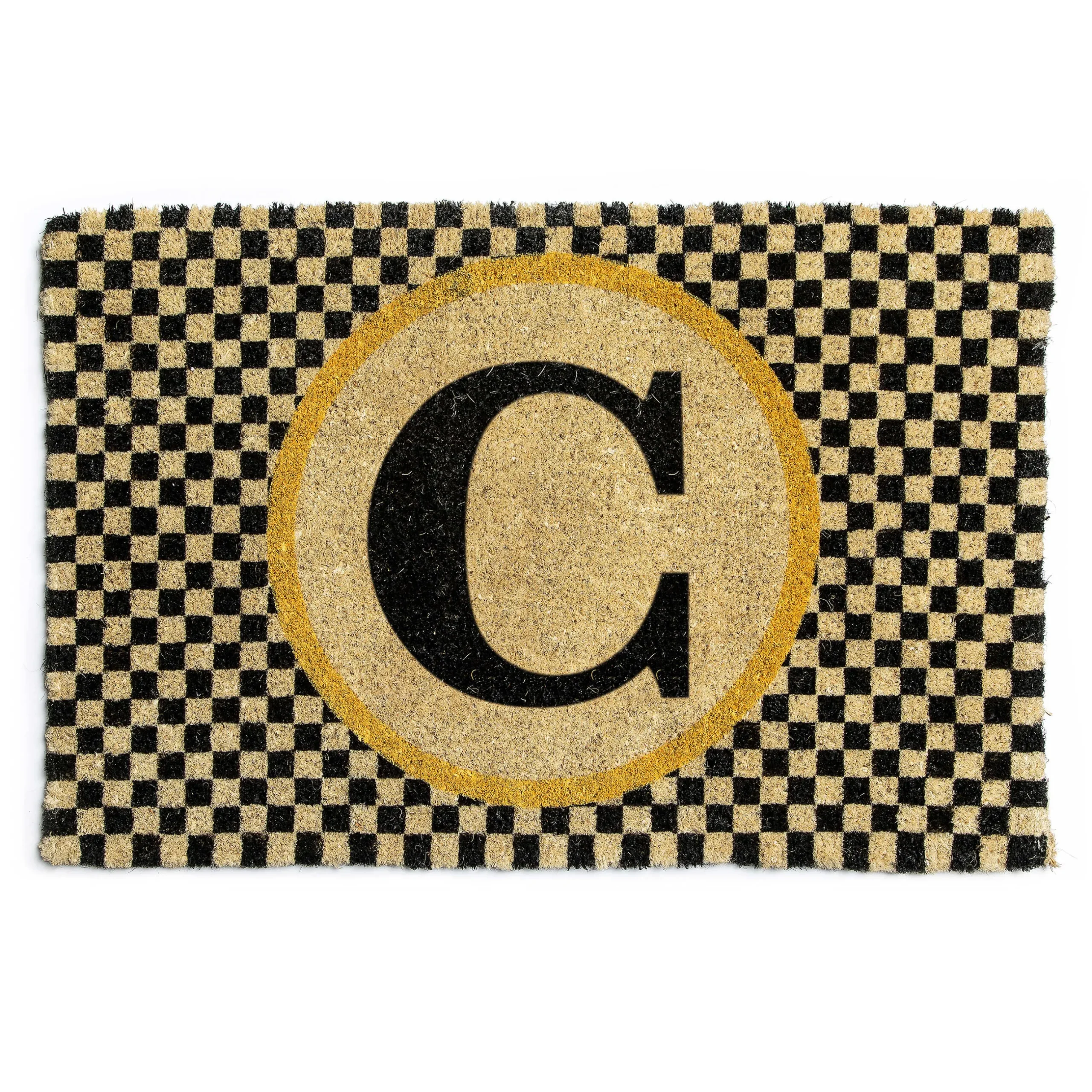 Sale MacKenzie-Childs Single Letter Monogrammed Entrance Mat - C