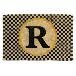 Outlet MacKenzie-Childs Single Letter Monogrammed Entrance Mat - R
