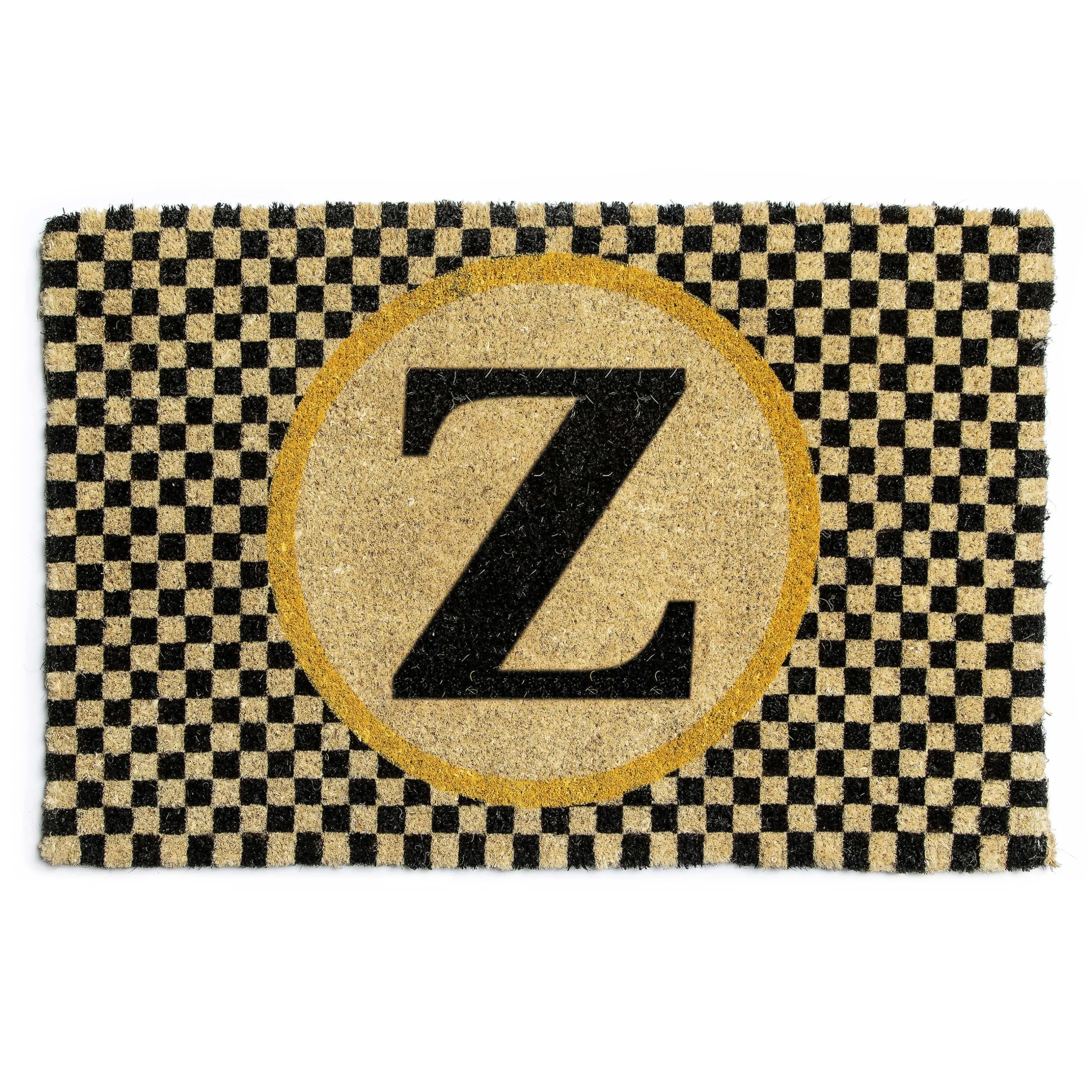Clearance MacKenzie-Childs Single Letter Monogrammed Entrance Mat - Z