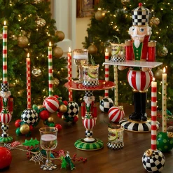 Discount MacKenzie-Childs Small & Large Dots Dinner Candles - Red & Green - Set Of 2