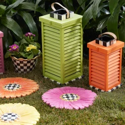 New MacKenzie-Childs Small Shutter Lantern - Orange