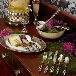 Clearance MacKenzie-Childs Soho Serving Platter - Platinum