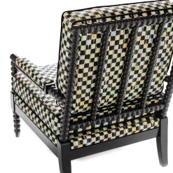 Clearance MacKenzie-Childs Spindle Check Outdoor Chair