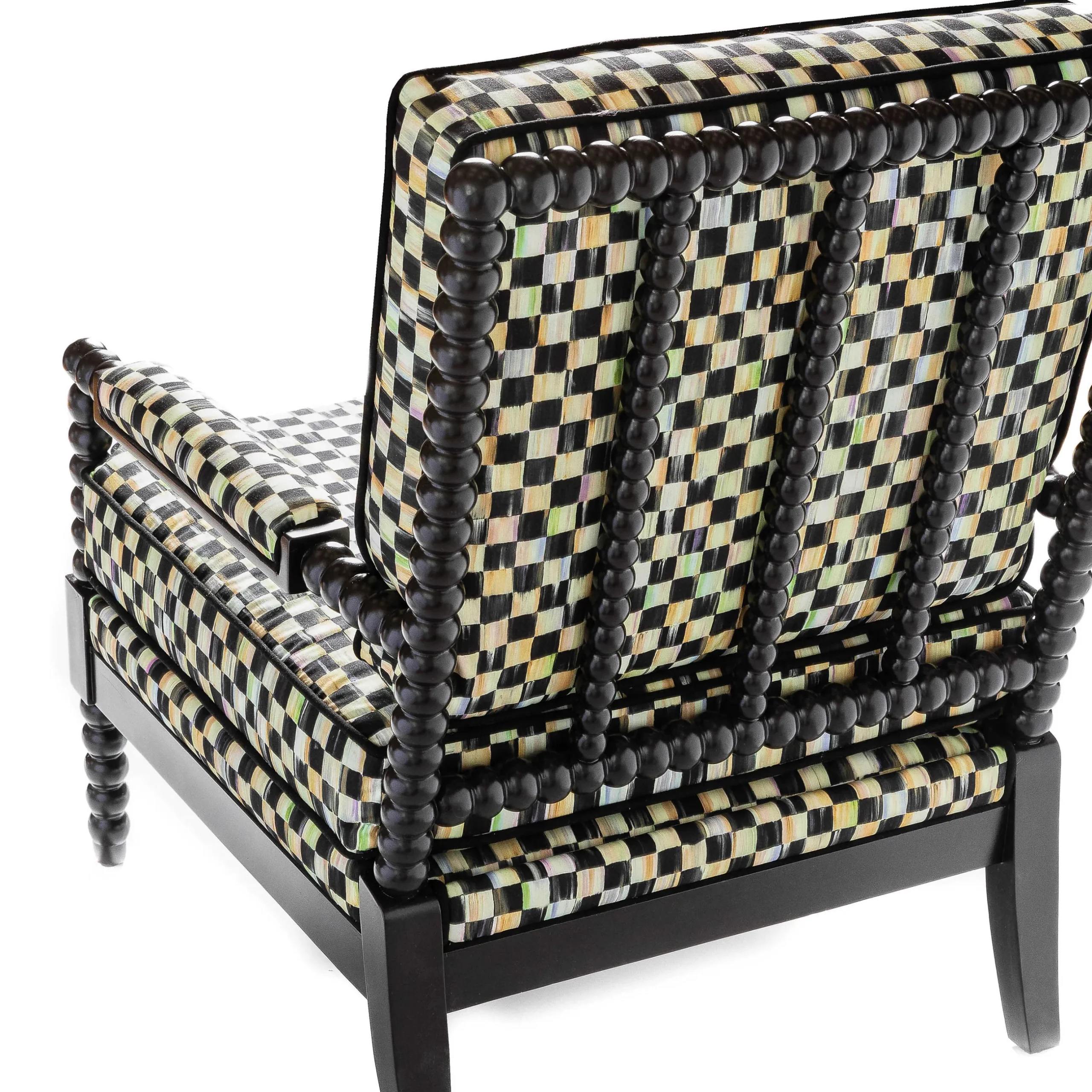 Clearance MacKenzie-Childs Spindle Check Outdoor Chair