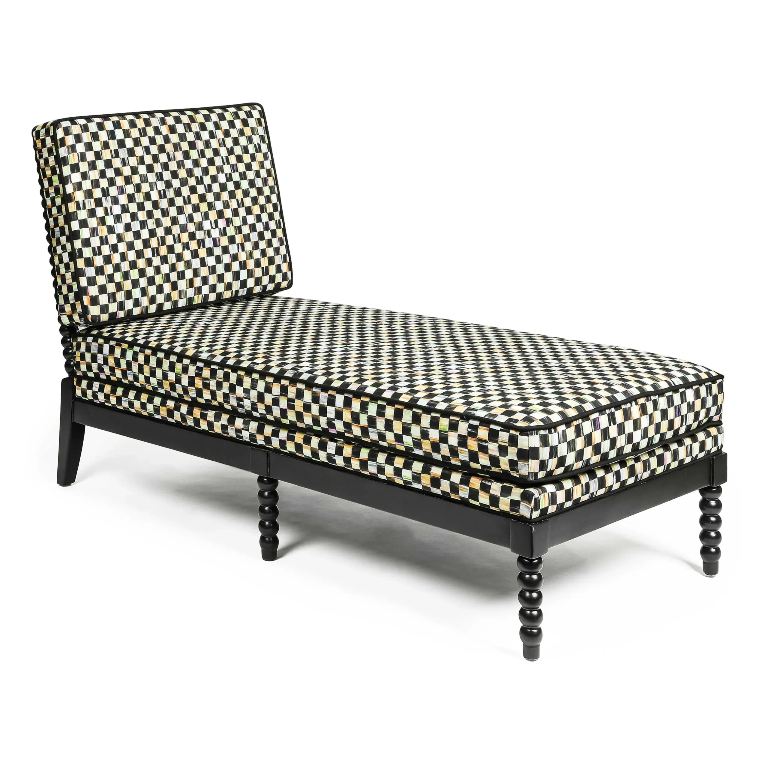 Sale MacKenzie-Childs Spindle Check Outdoor Chaise