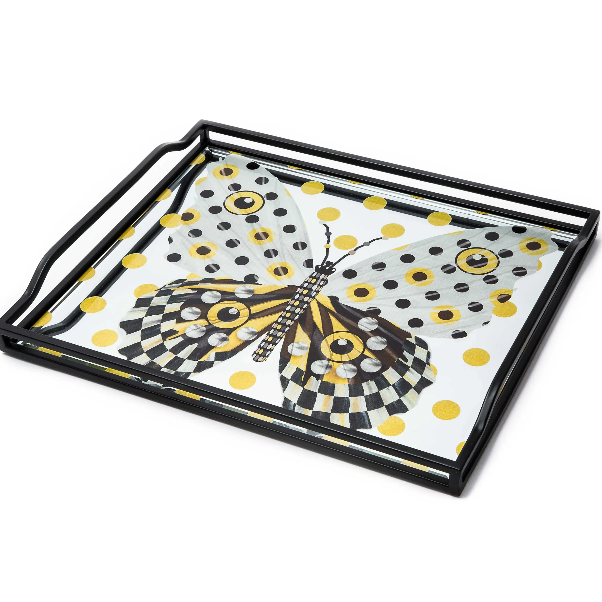 Outlet MacKenzie-Childs Spot On Butterfly Butler'S Tray