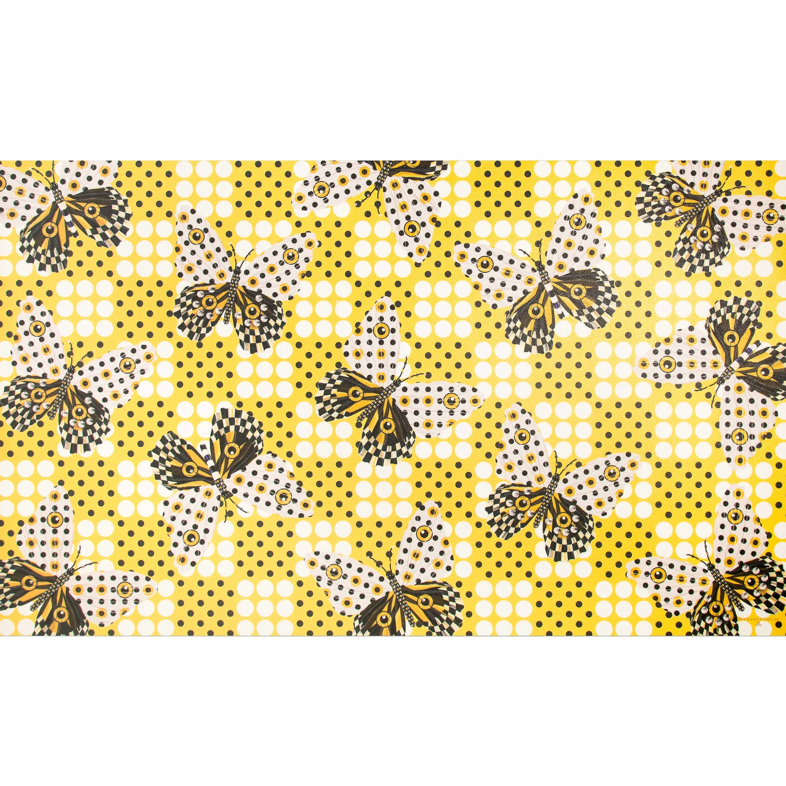 Clearance MacKenzie-Childs Spot On Butterfly Floor Mat - 3' X 5'