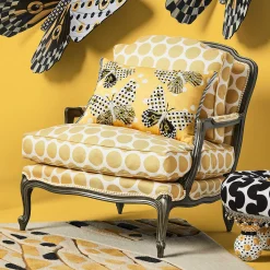 New MacKenzie-Childs Spot On Butterfly Lumbar Pillow