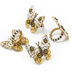 Outlet MacKenzie-Childs Spot On Butterfly Napkin Rings - Set Of 4