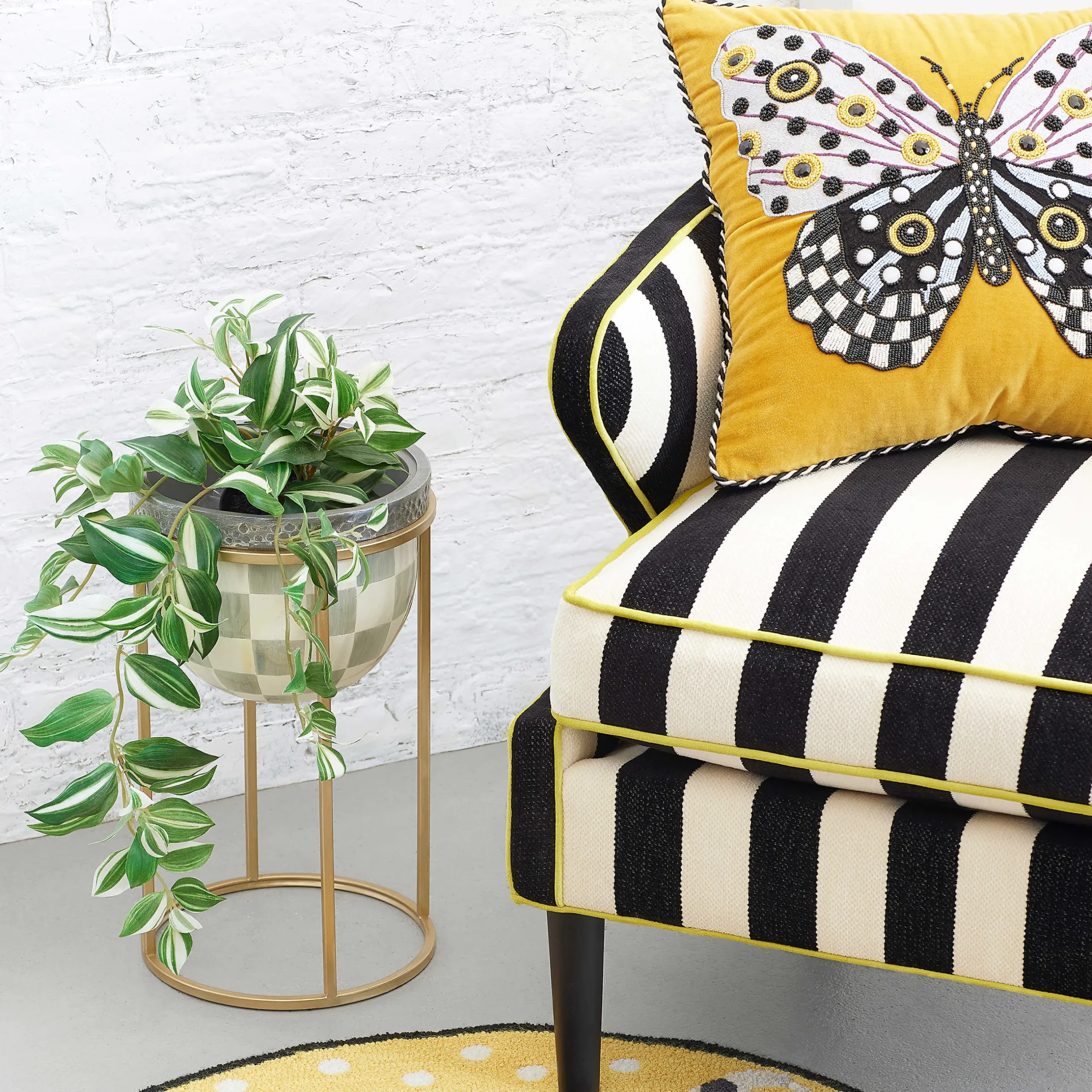 Clearance MacKenzie-Childs Spot On Butterfly Pillow