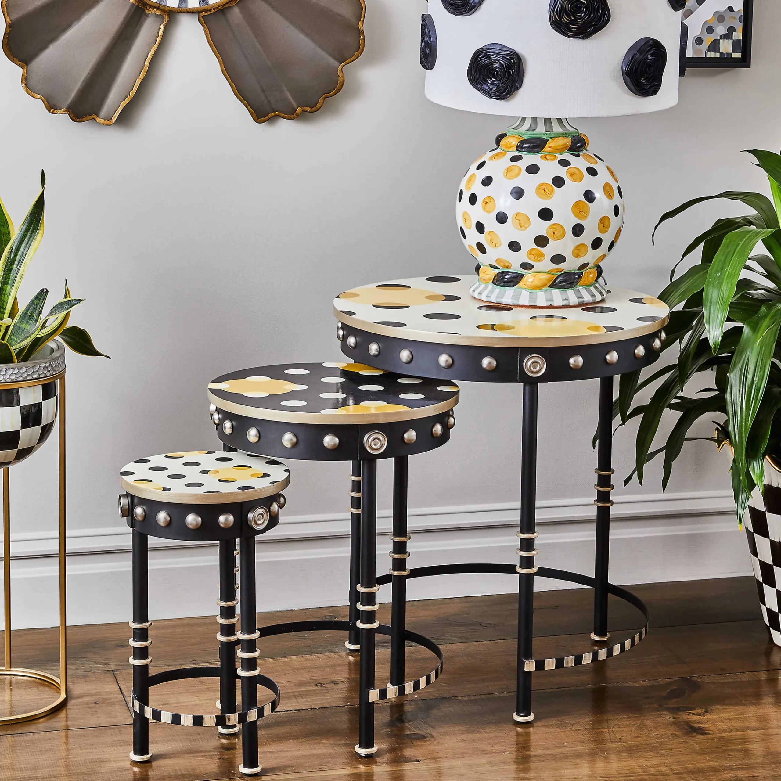 Sale MacKenzie-Childs Spot On Nesting Tables - Set Of 3