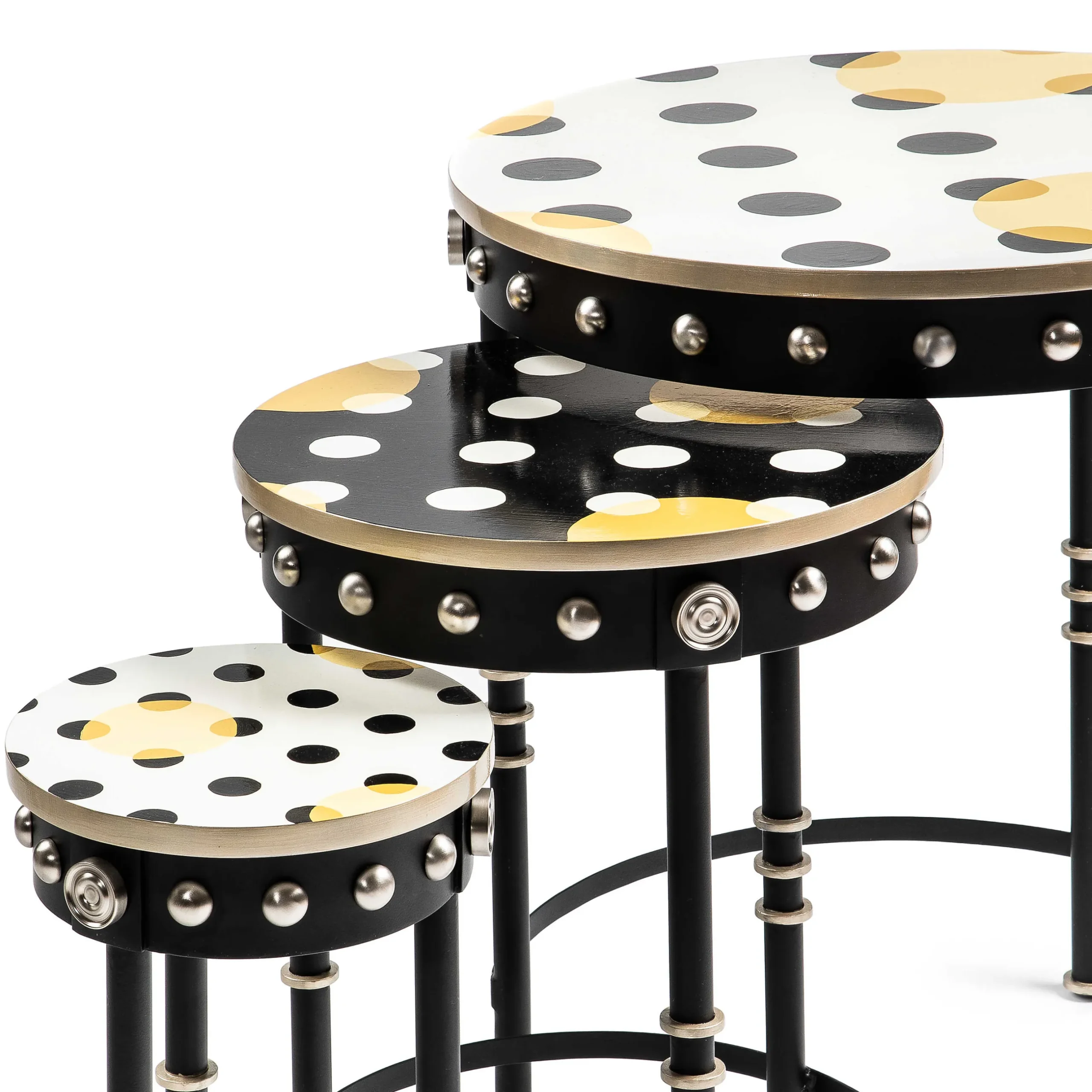 Sale MacKenzie-Childs Spot On Nesting Tables - Set Of 3