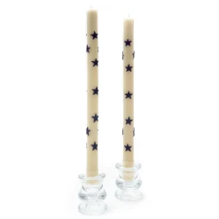 Sale MacKenzie-Childs Star Dinner Candles - Navy - Set Of 2