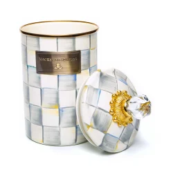 Best MacKenzie-Childs Sterling Check Enamel Canister - Large