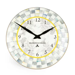 Online MacKenzie-Childs Sterling Check Enamel Clock