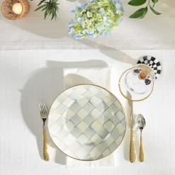 Sale MacKenzie-Childs Sterling Check Enamel Dinner Plate