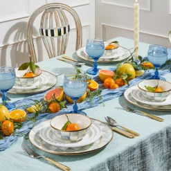 Sale MacKenzie-Childs Sterling Check Enamel Dinner Plate