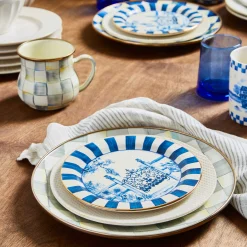 Sale MacKenzie-Childs Sterling Check Enamel Dinner Plate