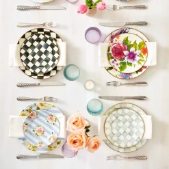 Sale MacKenzie-Childs Sterling Check Enamel Dinner Plate