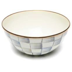 Discount MacKenzie-Childs Sterling Check Enamel Everyday Bowl - Small