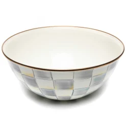 Hot MacKenzie-Childs Sterling Check Enamel Everyday Bowl - Large