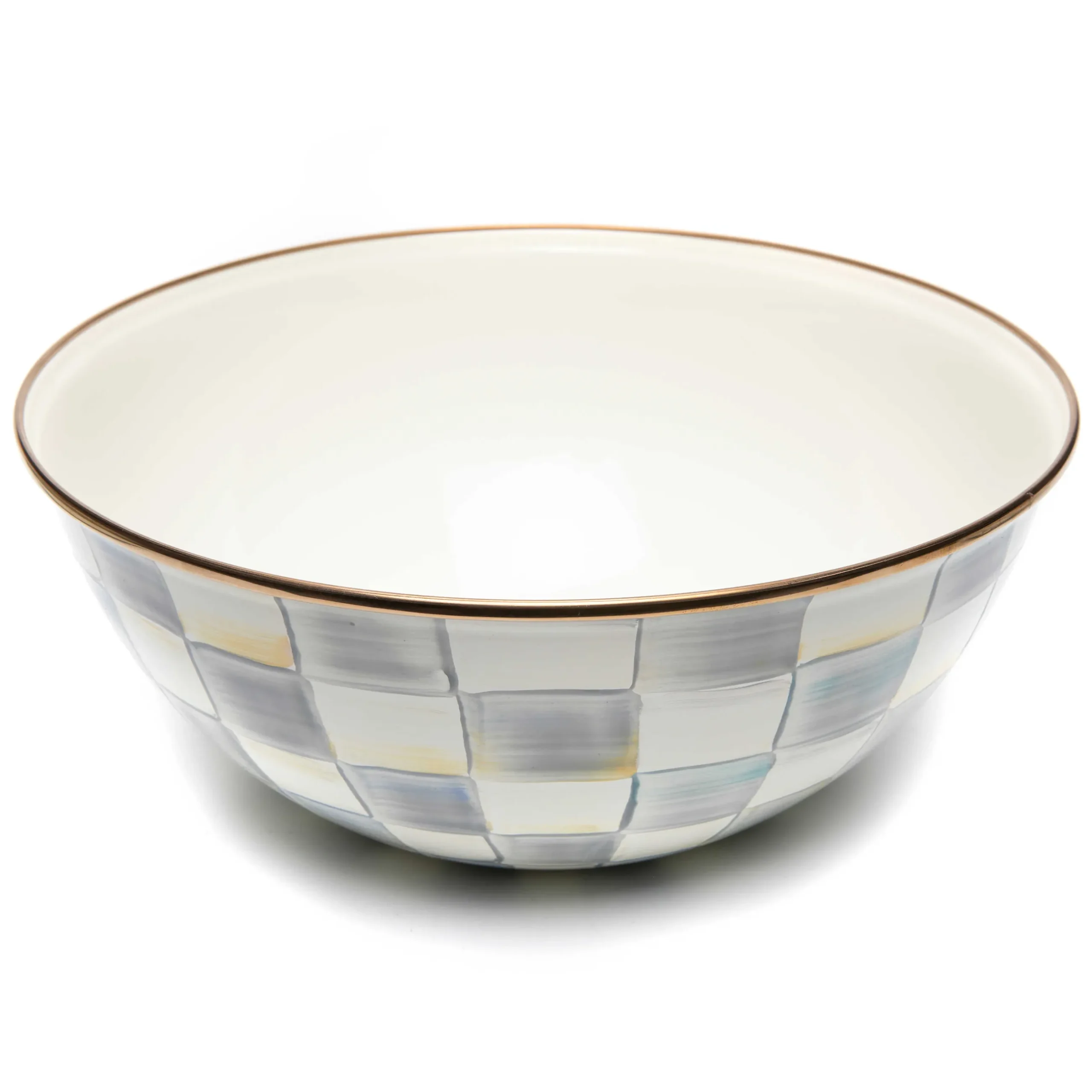 Hot MacKenzie-Childs Sterling Check Enamel Everyday Bowl - Large